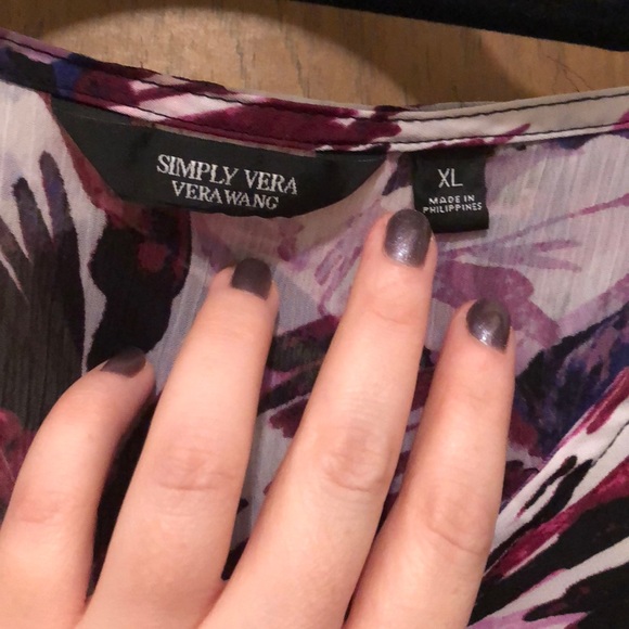 Simply Vera/Vera Wang colorful sleeveless blouse - Picture 4 of 5